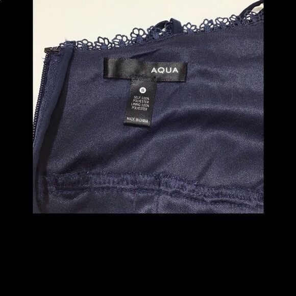 Bloomingdales Aqua Strappy Crochet Halter Maxi Dress Excellent Condition 
Size S - Picture 4 of 6